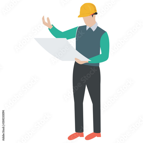 
A construction foreman to design buildings 
