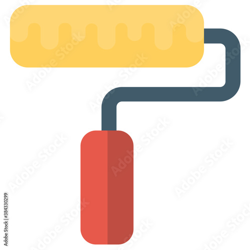 
A roll brush for painting wall 
