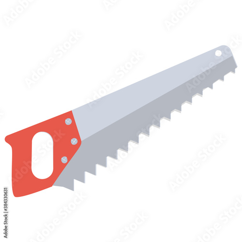 
Saw in round shape symbolizing rolling saw icon 
