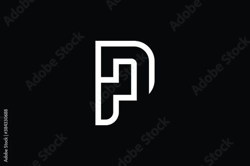 Minimal Innovative Initial PN logo and NP logo. Letter N P PN NP creative elegant Monogram. Premium Business logo icon. White color on black background