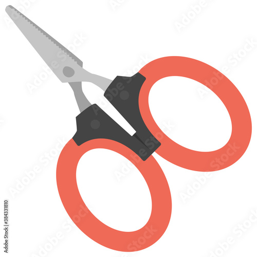 
A pair of scissors as cutting tool
