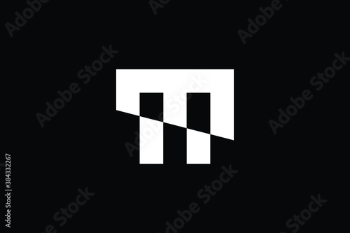 Minimal Innovative Initial MH logo and HM logo. Letter M H MH HM creative elegant Monogram. Premium Business logo icon. White color on black background