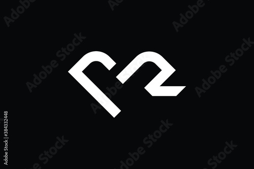 Minimal Innovative Initial MR logo and RM logo. Letter M R MR RM creative elegant Monogram. Premium Business logo icon. White color on black background