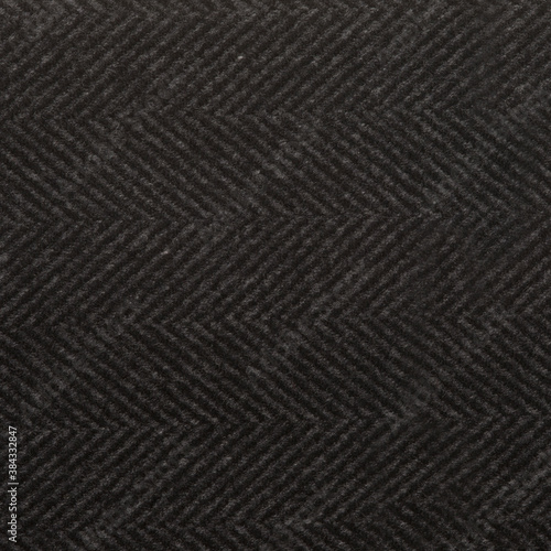Close-up of fabric in a herringbone pattern
