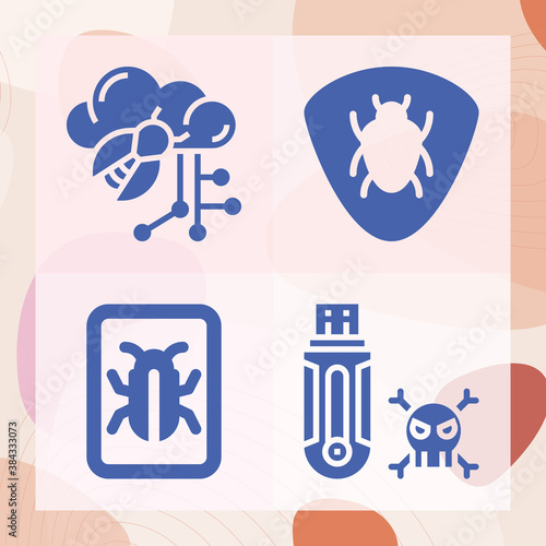 Simple set of asymptomatic related filled icons