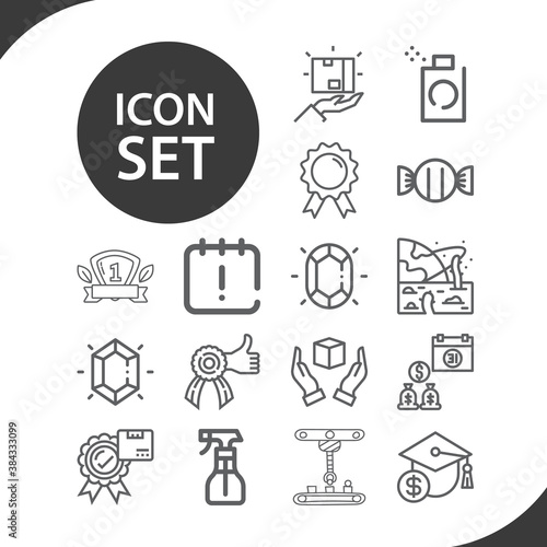 Simple set of quantity related lineal icons.
