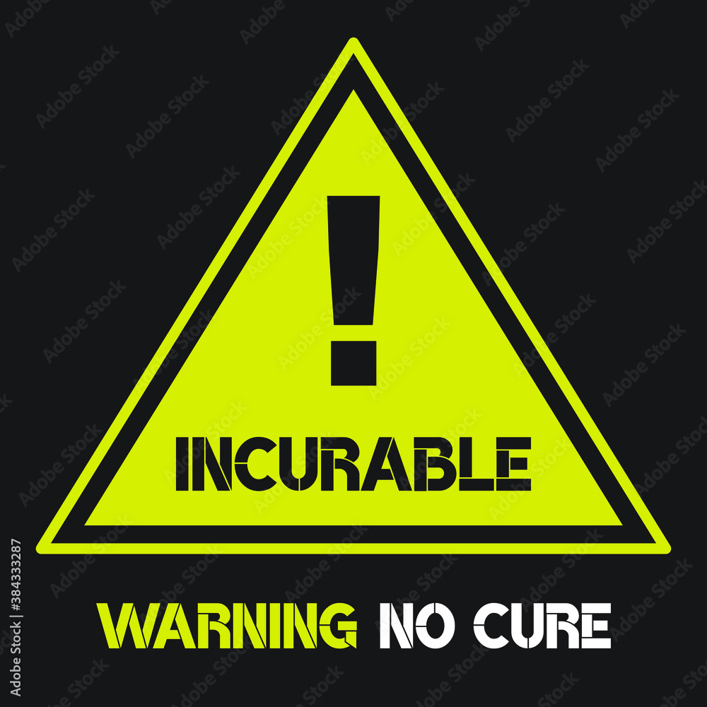 Simple yellow triangle warning sign with exclamation mark and the words Simple yellow triangle warning sign with exclamation mark and the words