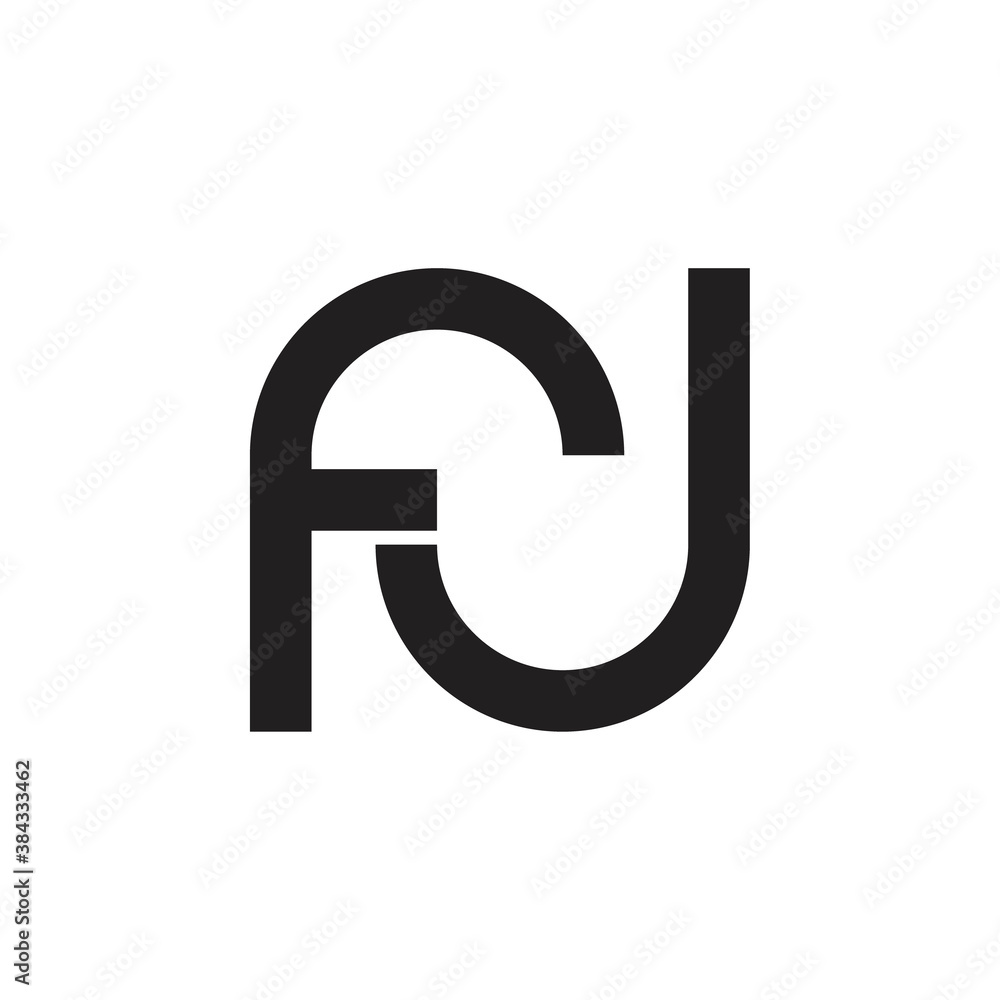 FJ letter logo design vector black FJ letter logo design vector black