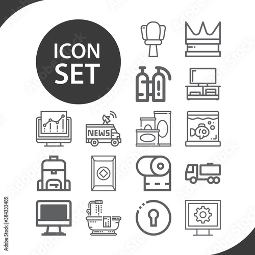 Simple set of blank related lineal icons.