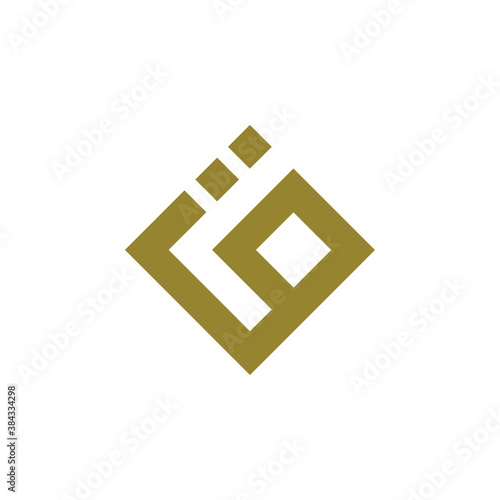 Qaf letter is one of letter in arabic  language logo icon design vector golden