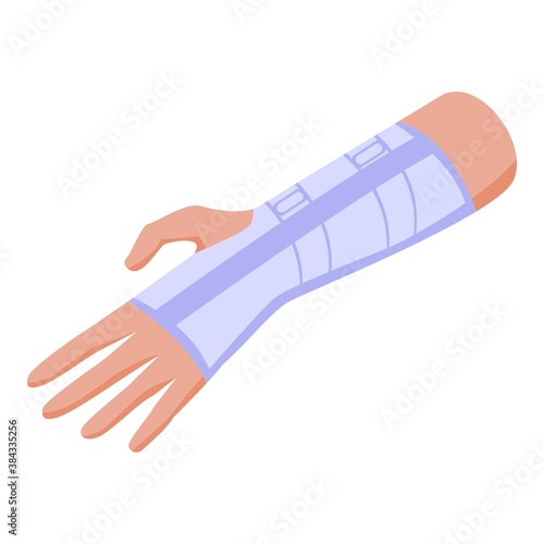 Hand injury icon. Isometric of hand injury vector icon for web design isolated on white background
