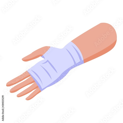 Fist bandage icon. Isometric of fist bandage vector icon for web design isolated on white background