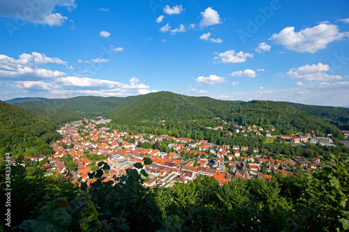 Deutschland, Niedersachsen, Harz. Bad Lauterberg, Blick vom Hausberg auf die Stadt