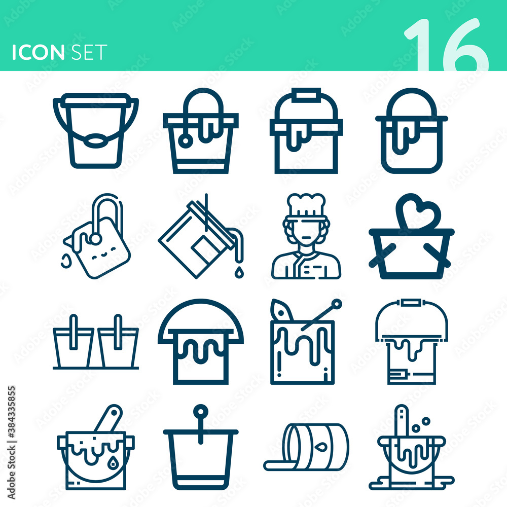 Simple set of 16 icons related to als Simple set of 16 icons related to als