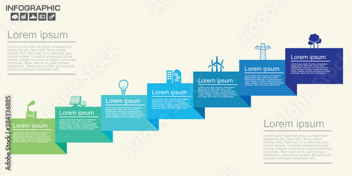 Seven Steps Diagram Template