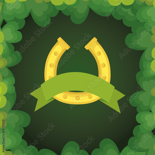 saint patrick horseshoe accessory luck icon