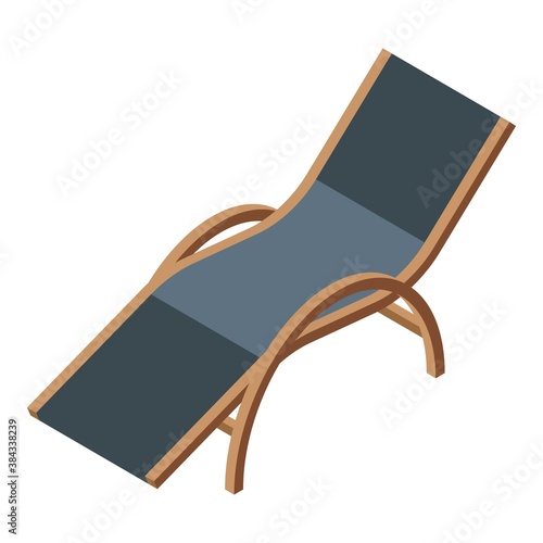 Beach chair icon. Isometric of beach chair vector icon for web design isolated on white background