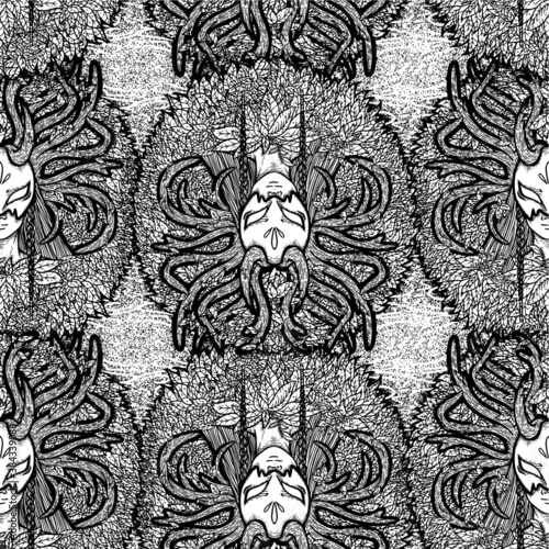 Forest Guardian Vector Seamless Surface Pattern Design
