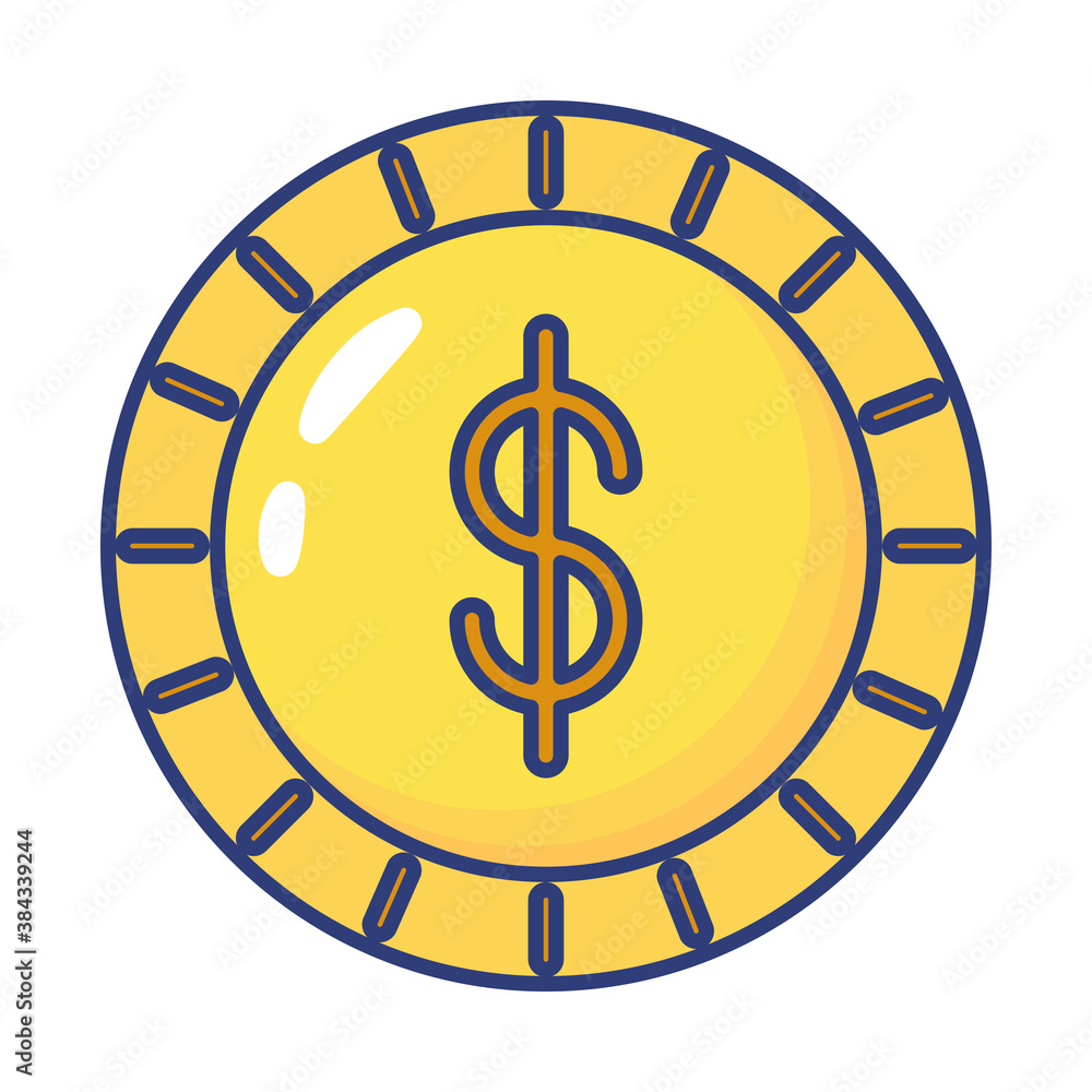 coin money dollar flat style icon coin money dollar flat style icon