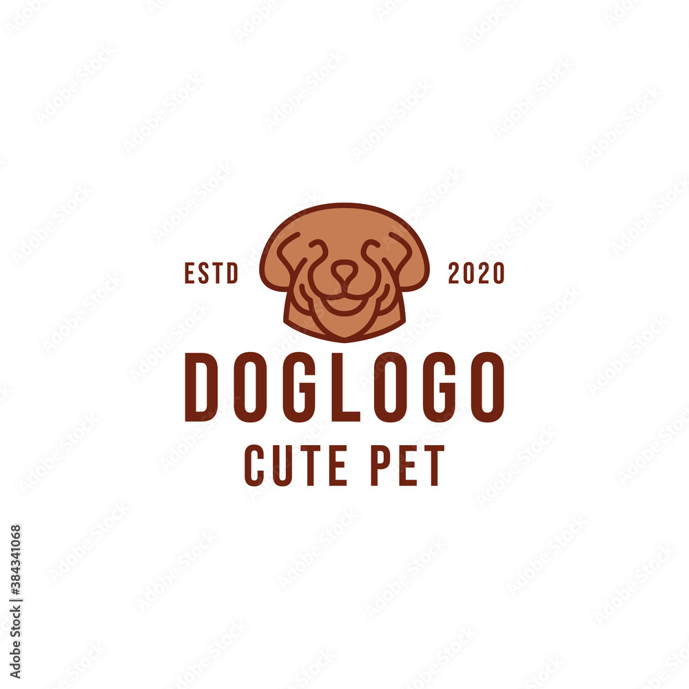 Cute Dog animal logo design Vector Cute Dog animal logo design Vector