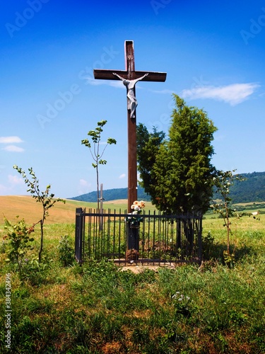 God's Passion in Eastern Slovakia in the Cergov Mountains. photo