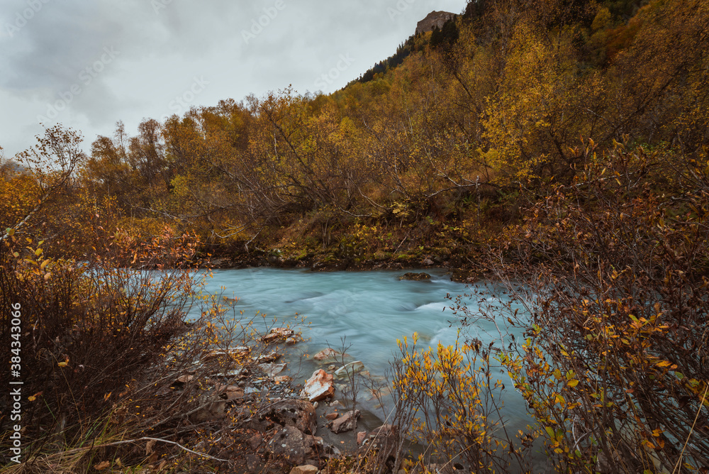 Obraz premium autumn landscape with river