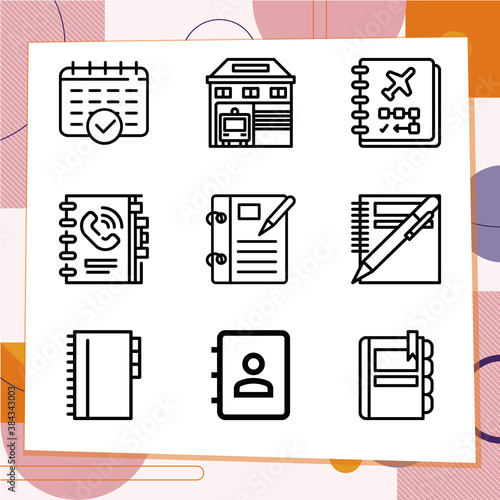 Simple set of 9 icons related to priority