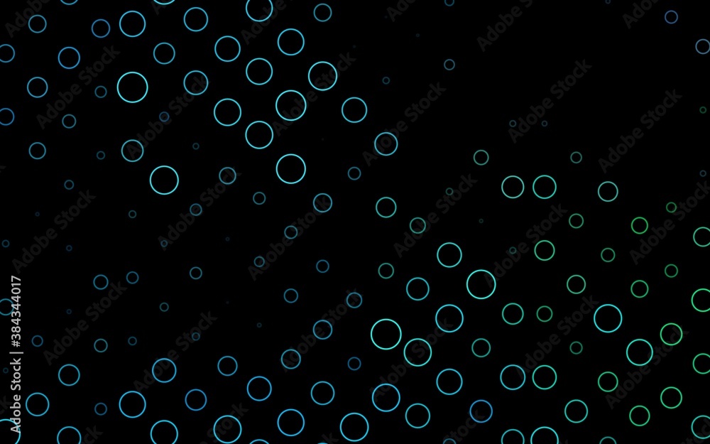 Light Blue, Green vector background with bubbles. Light Blue, Green vector background with bubbles.