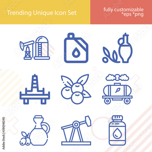 Simple set of fixed related lineal icons.