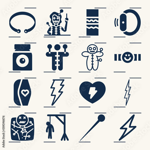 Simple set of flee related filled icons.