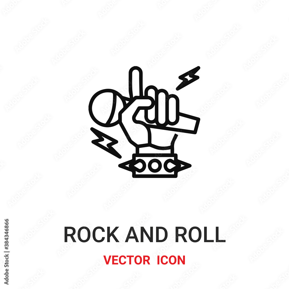 Rock and roll vector icon. Modern, simple flat vector illustration for website or mobile app.Rock music symbol, logo illustration. Pixel perfect vector graphics Rock and roll vector icon. Modern, simple flat vector illustration for website or mobile app.Rock music symbol, logo illustration. Pixel perfect vector graphics