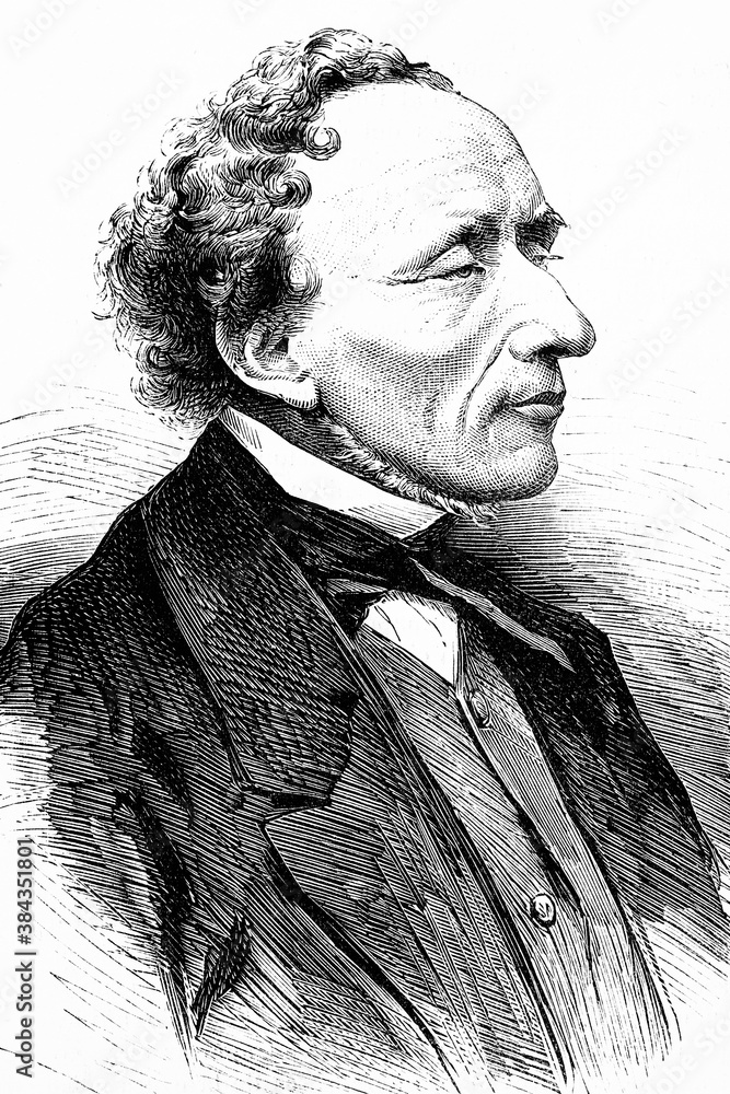 Hans Christian Andersen, 1805-1875, Writer, Fairy Tales Stock