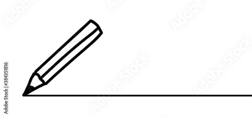 Pencil line pattern. Cartoon ball pen icon. Drawing hand pen streak sign for write taking notes, signature, question mark faq, letter or blog, Writing Icon. Painted ink pen. Pencil day,Teachers day.