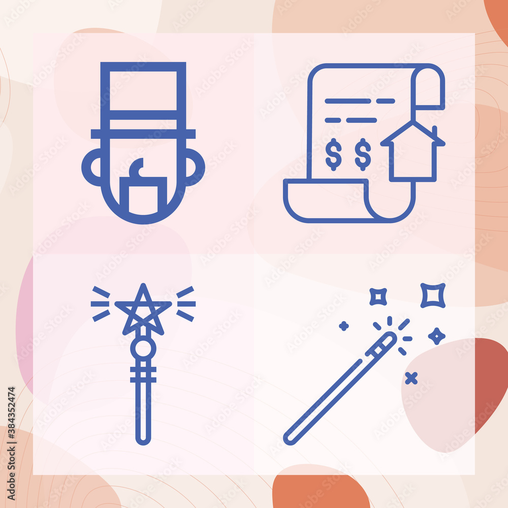 Simple set of spells related lineal icons Simple set of spells related lineal icons