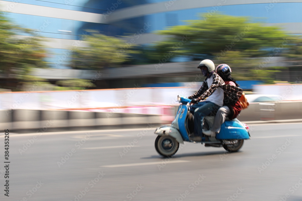 person riding a motorcycle