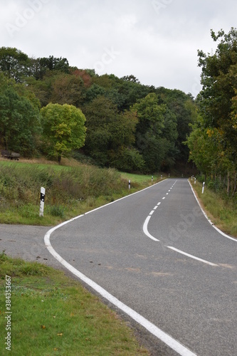 Landstraße im Oktober, Eifel 2020 photo