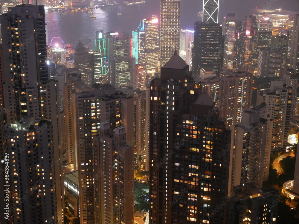 Fototapeta premium Panoramic view of Hong-Kong