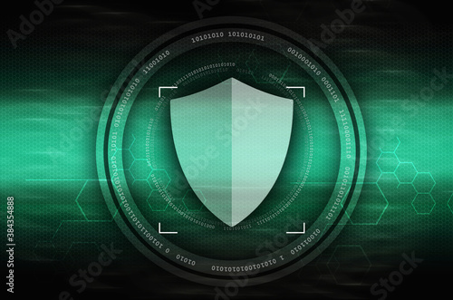 Network & Computer security & protection shield
