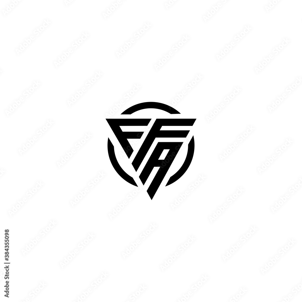 Initial FFA triangle monogram cool simple logo Initial FFA triangle monogram cool simple logo