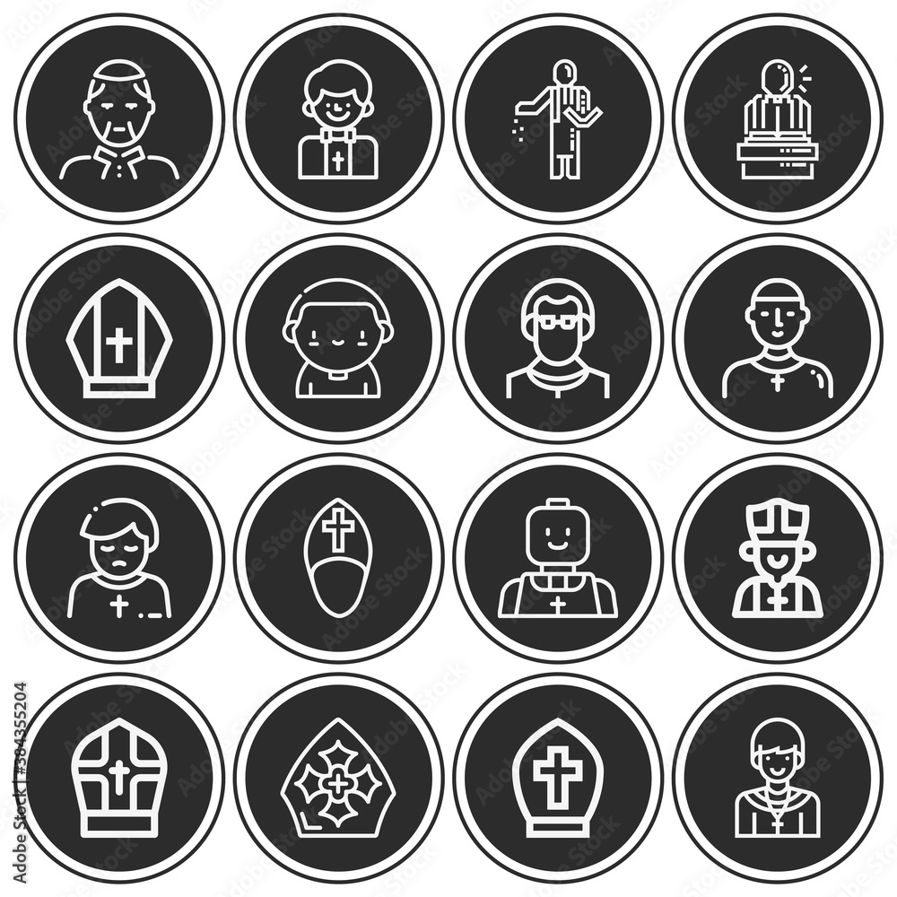 16 pack of spiritual leader lineal web icons set 16 pack of spiritual leader lineal web icons set