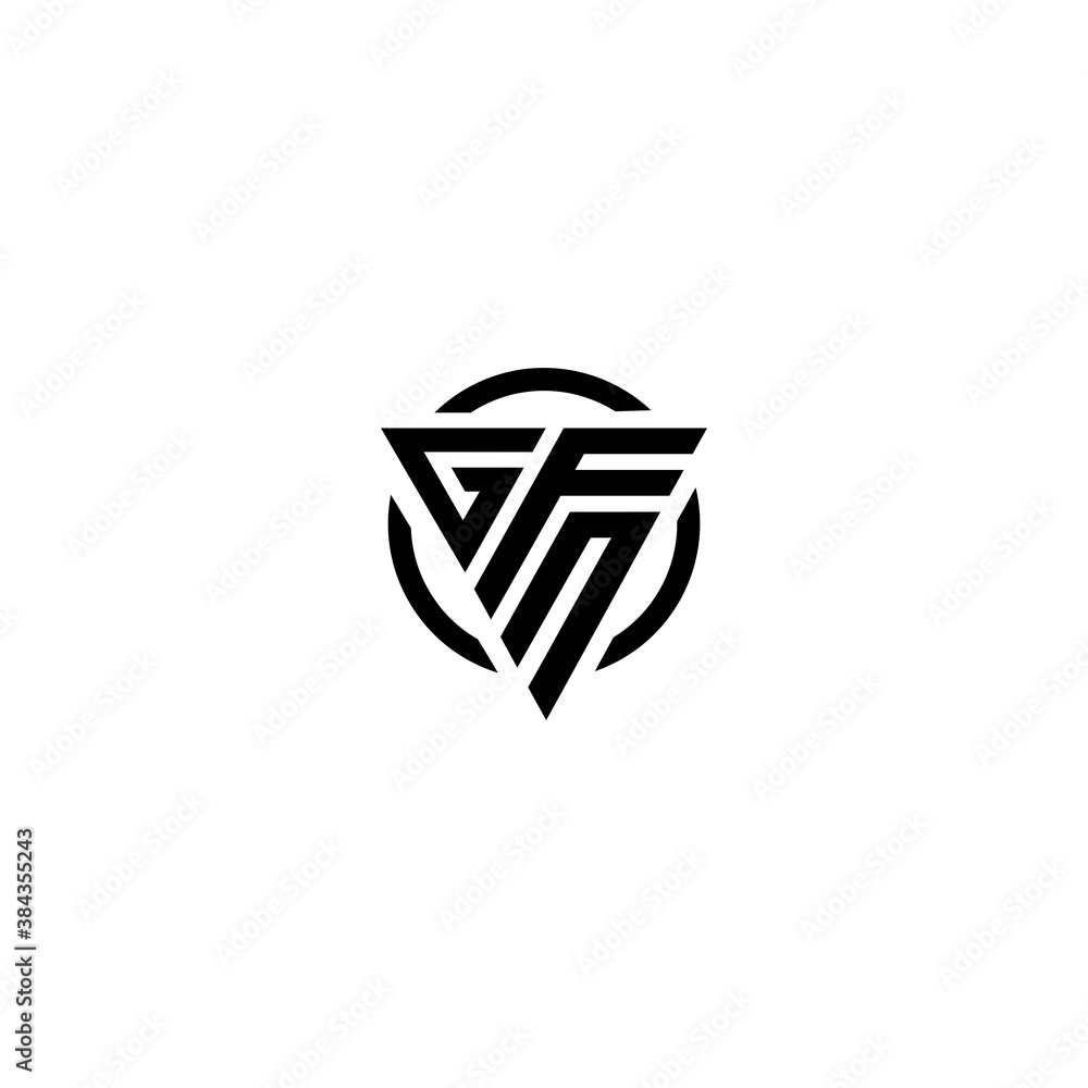 Initial letter GFN triangle monogram simple modern clean vector logo Initial letter GFN triangle monogram simple modern clean vector logo