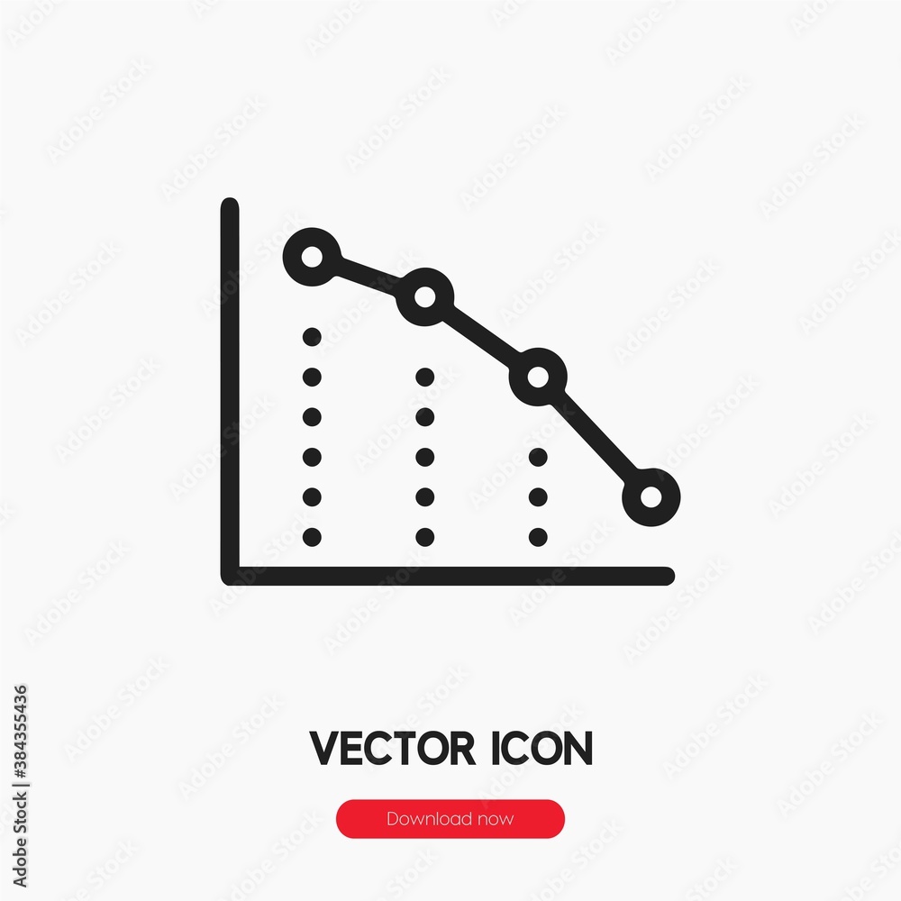 line chart icon vector sign symbol line chart icon vector sign symbol
