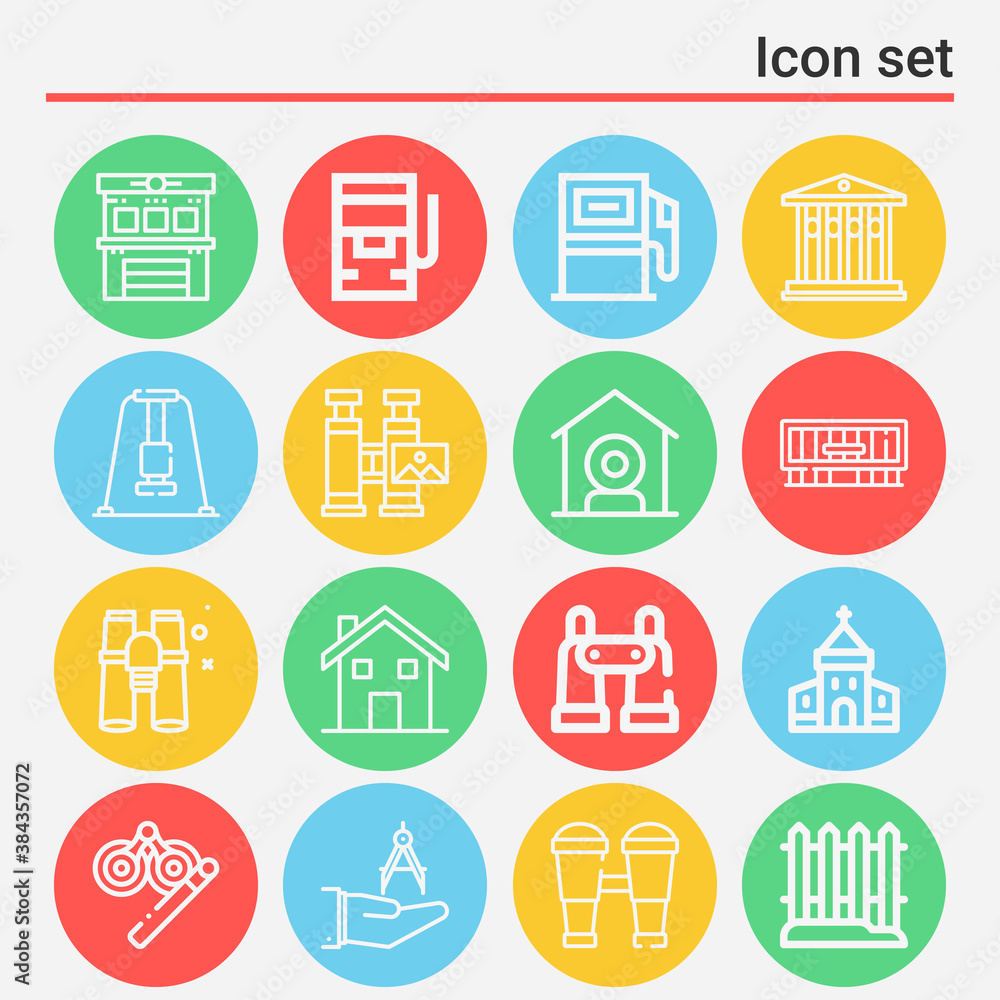 16 pack of township lineal web icons set 16 pack of township lineal web icons set