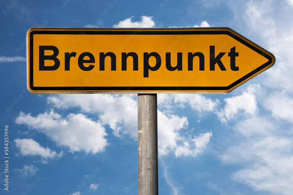 Obraz premium Wegweiser Brennpunkt