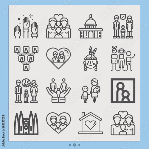 Simple set of genera related lineal icons.