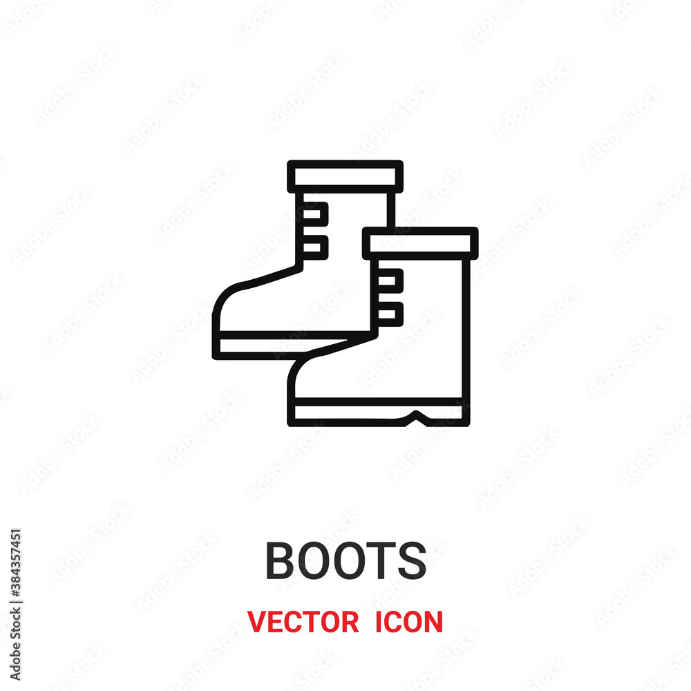 boots icon vector symbol. boots symbol icon vector for your design. Modern outline icon for your website and mobile app design. boots icon vector symbol. boots symbol icon vector for your design. Modern outline icon for your website and mobile app design.