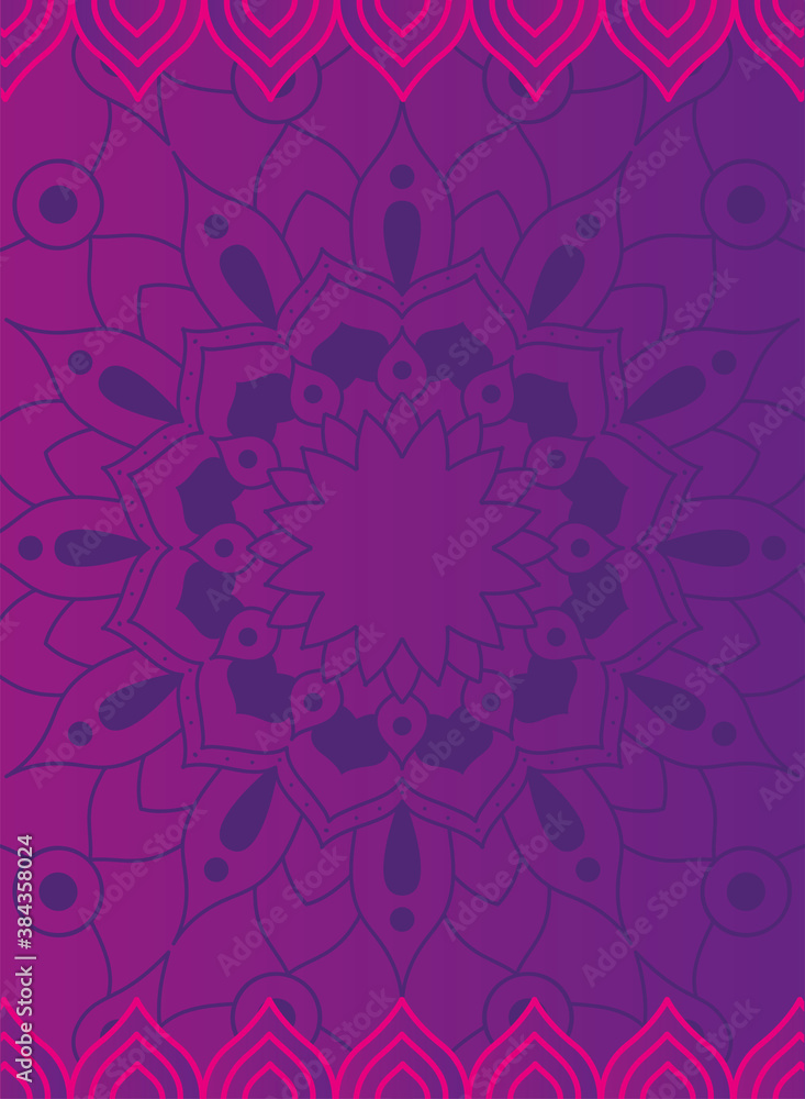 mandala on purple background vector design mandala on purple background vector design