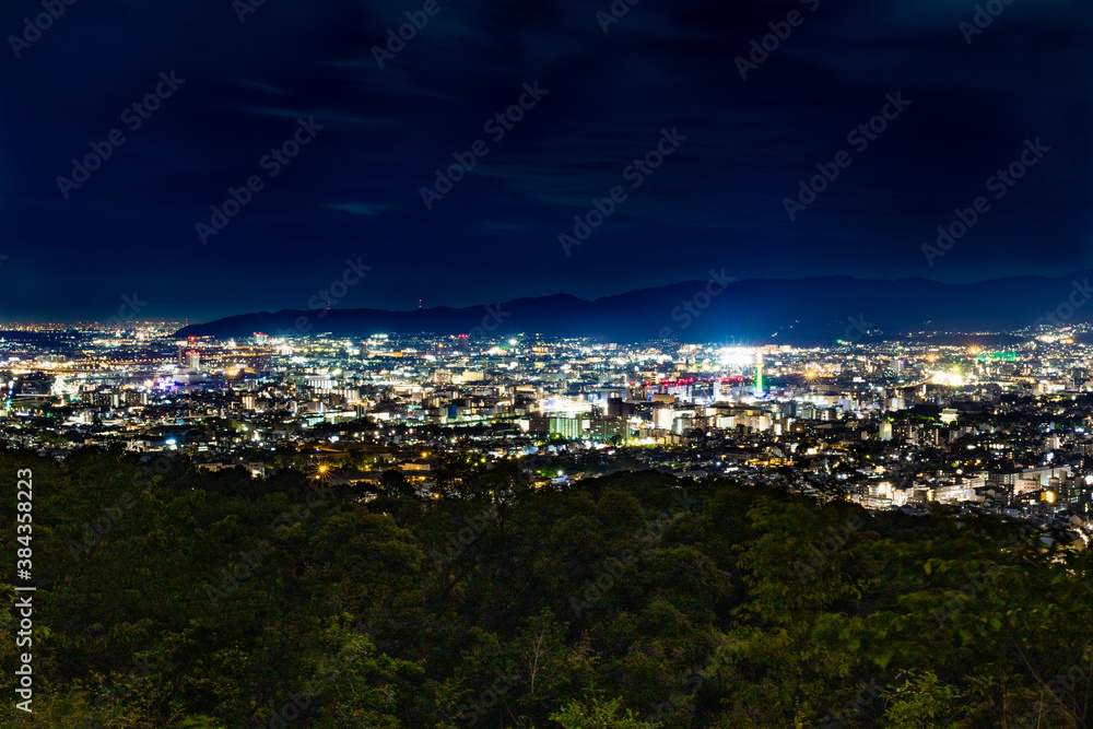 Night View of Kyoto from a Hill