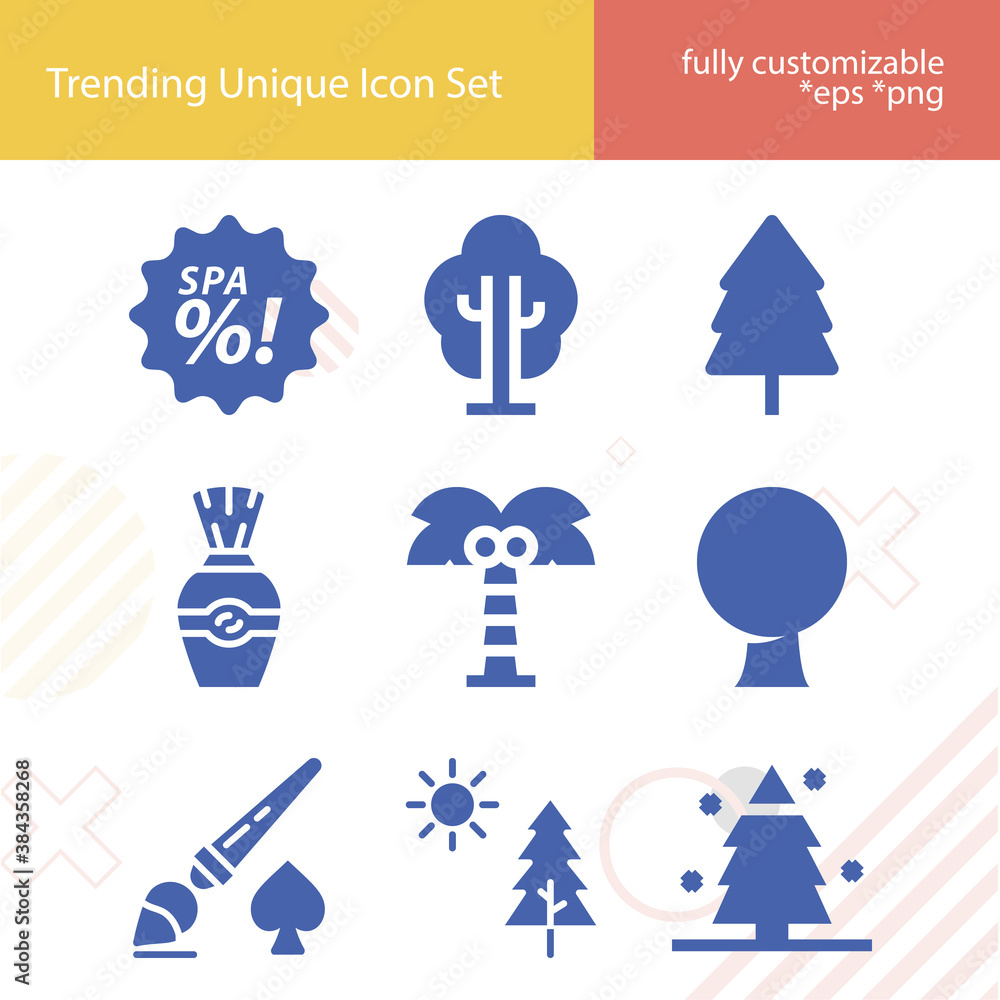 Simple set of flora related filled icons. Simple set of flora related filled icons.