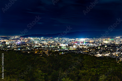 Night View of Kyoto from a Hill